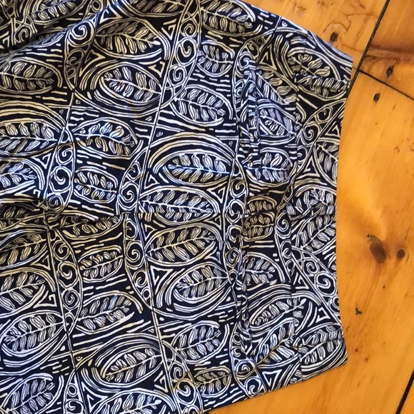 Navy Print ankle pants - Picture 2 of 3